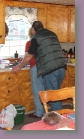 mullens christmas day - shirley and gerald watching crow eat turkey * 700 x 1202 * (545KB)